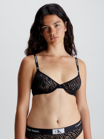 Invisible Soutien-gorge Calvin Klein Underwear en noir : devant