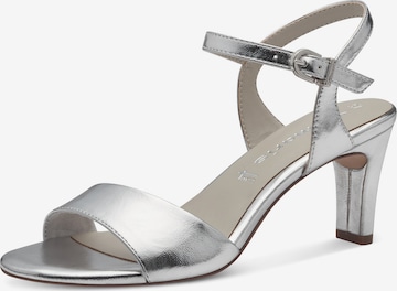 TAMARIS Strap sandal in Silver: front