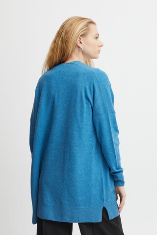 ICHI Knit cardigan 'alpa Ca7' in Blue
