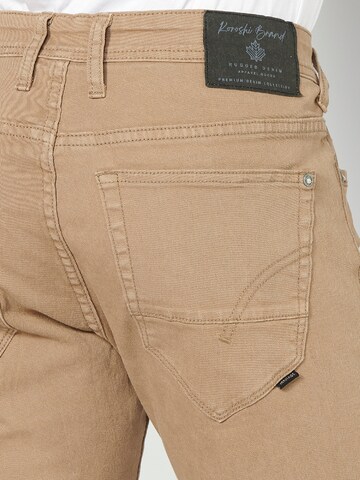 KOROSHI Regular Jeans in Brown