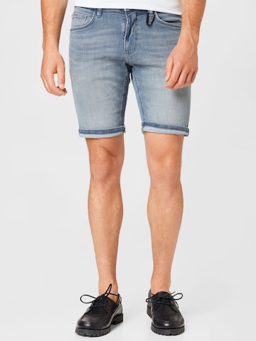 TOM TAILOR DENIM Regular Shorts in Blau: predná strana