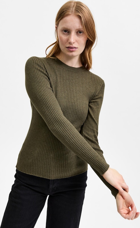 SELECTED FEMME Pullover 'Lydia' in Oliv