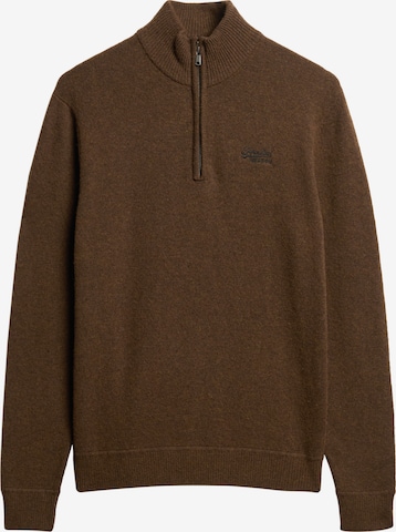 Superdry Pullover 'Essential' in Braun: Vorderseite