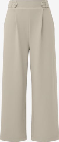 Wide Leg Pantalon à pince QS en gris : devant