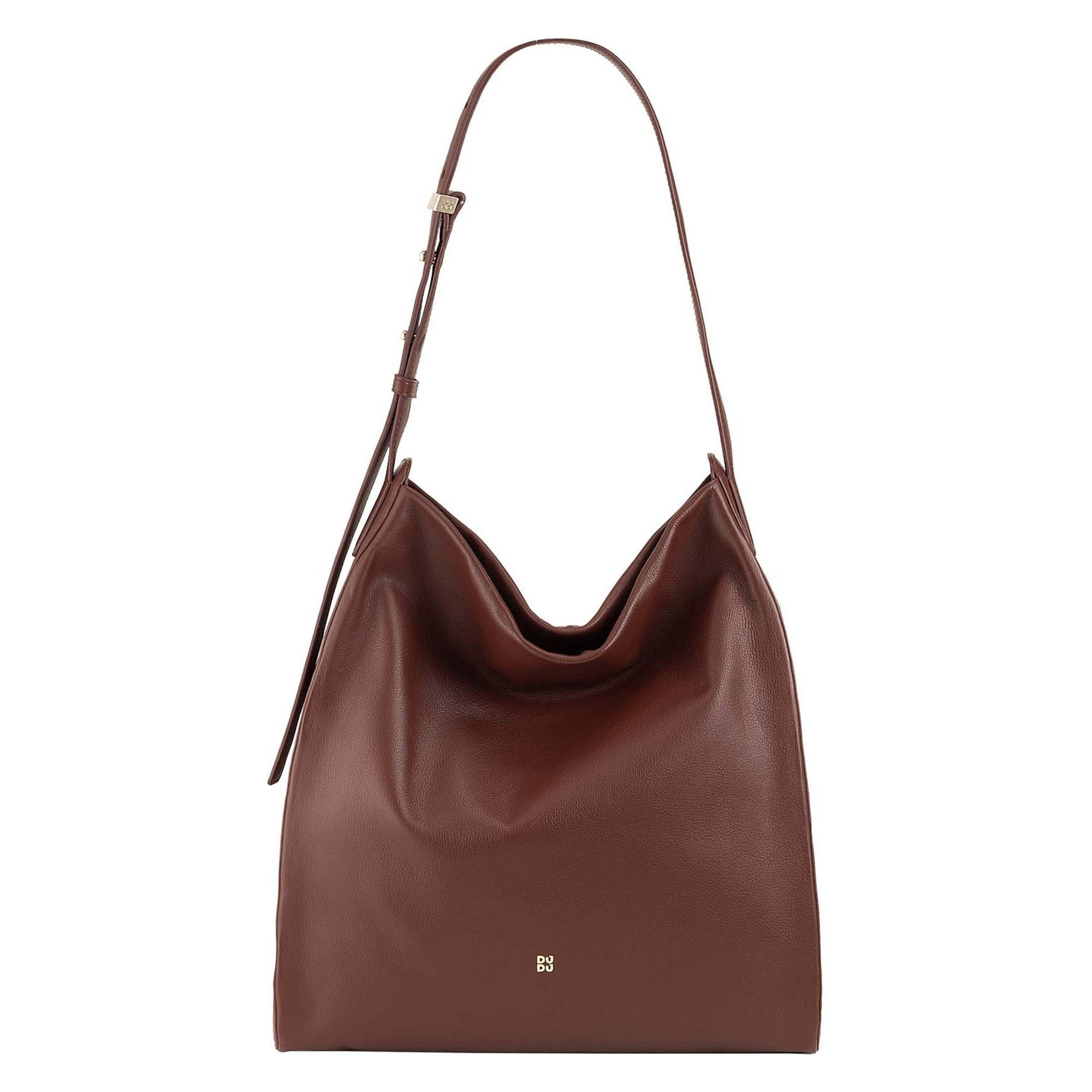 DuDu Schultertasche in Braun: Vorderseite