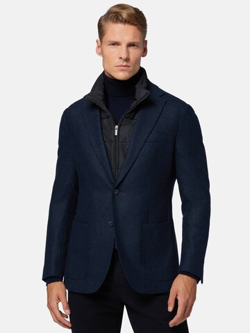 Coupe regular Veste de costume Boggi Milano en bleu : devant