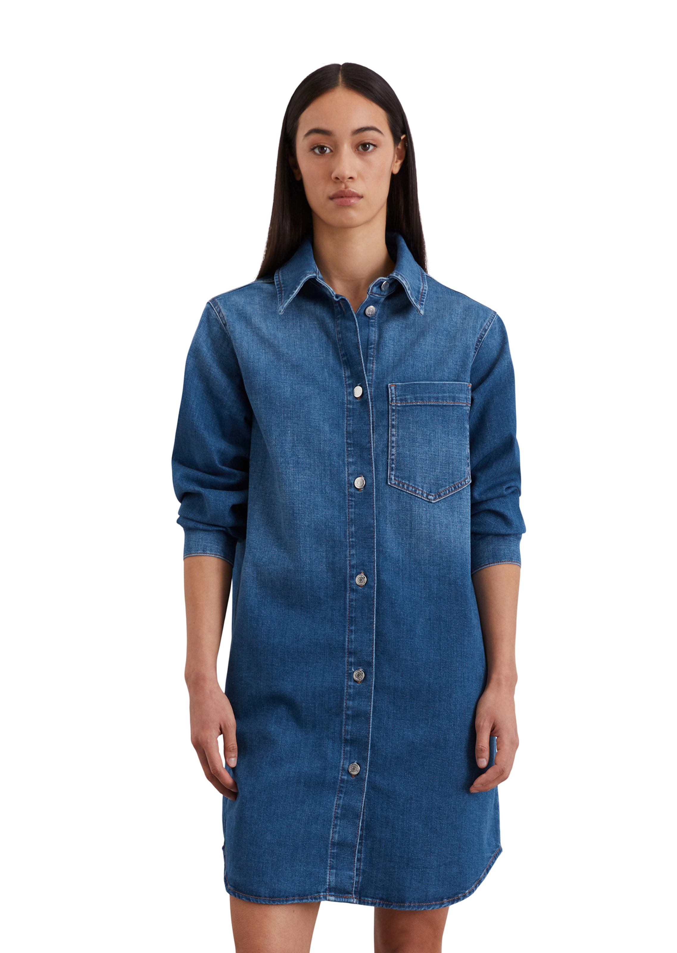 Marc O'Polo Shirt dress in Blue: front