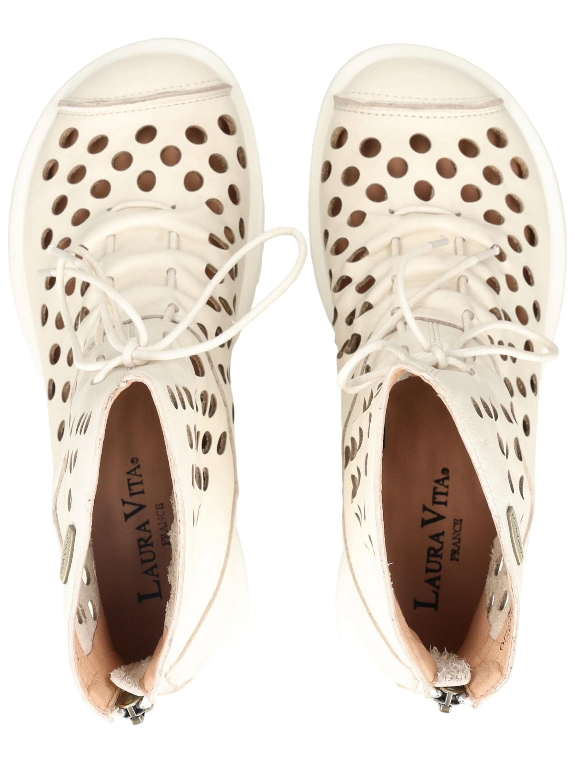 Laura Vita Schnürstiefelette in Weiß