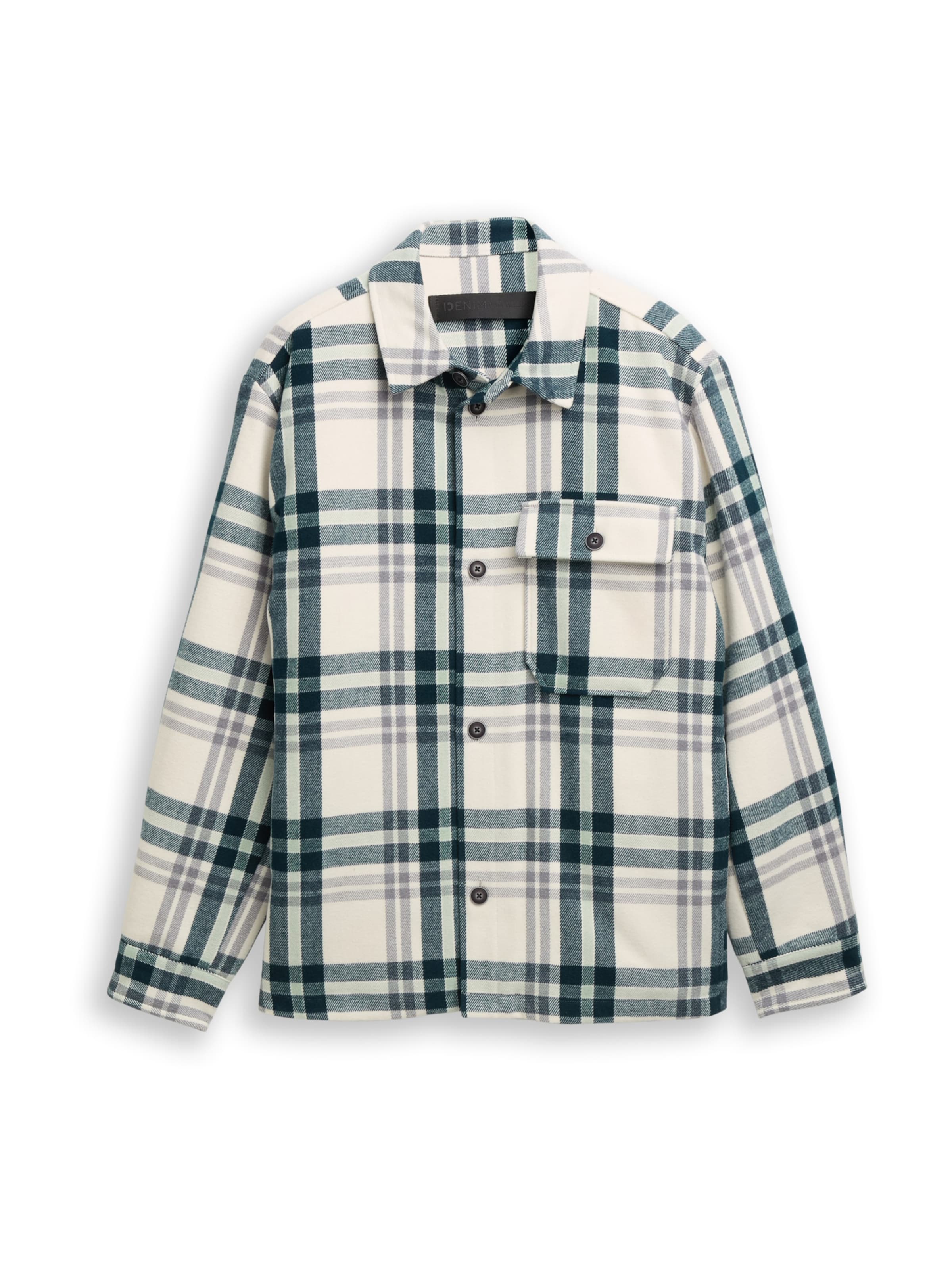 TOM TAILOR DENIM Regular fit Button Up Shirt in Beige: front