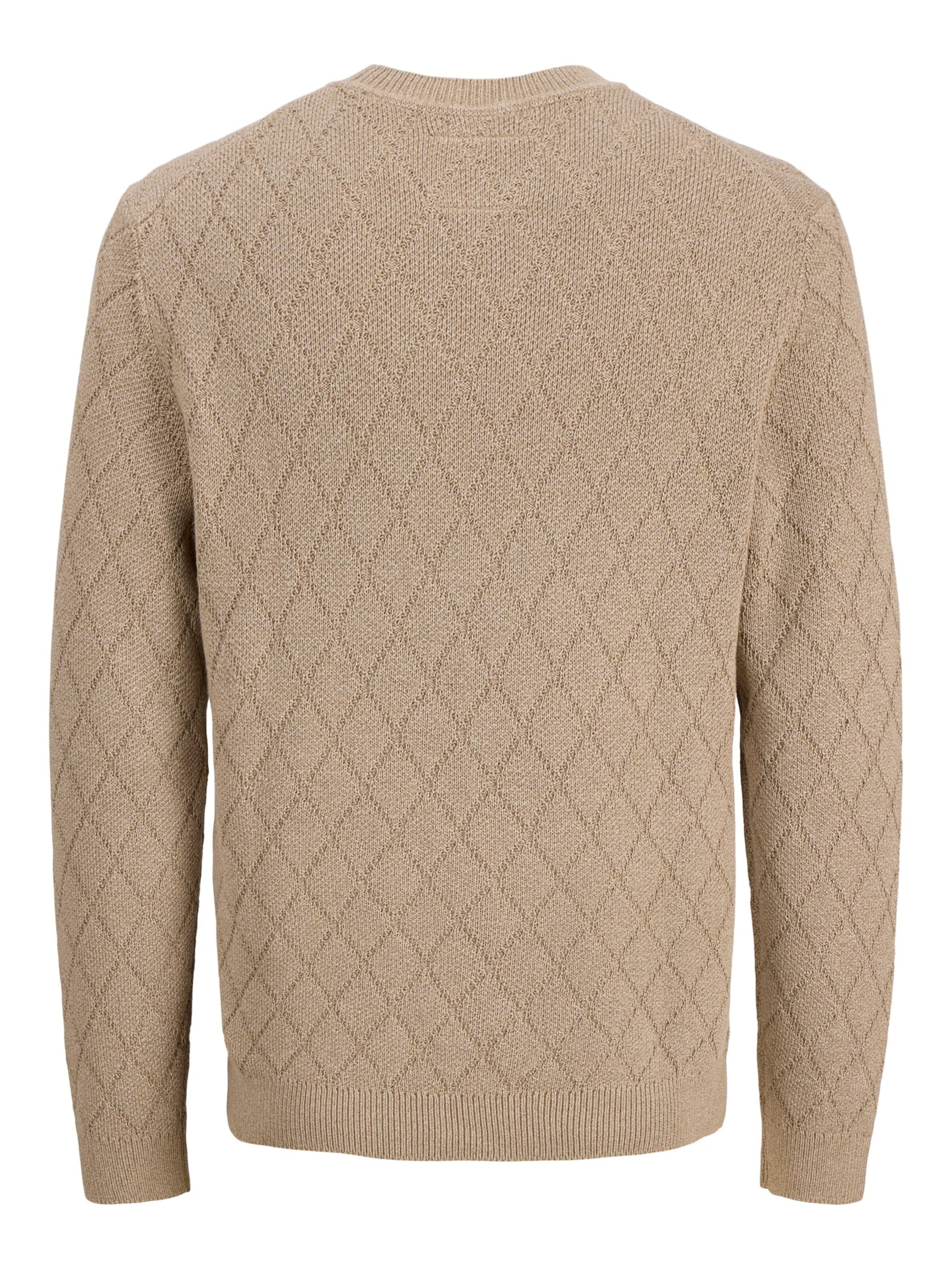 JACK & JONES Sweater 'JJBlacole' in Beige