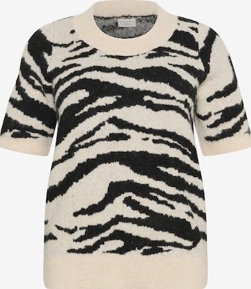 KAFFE CURVE Sweater 'Sandia' in White: front