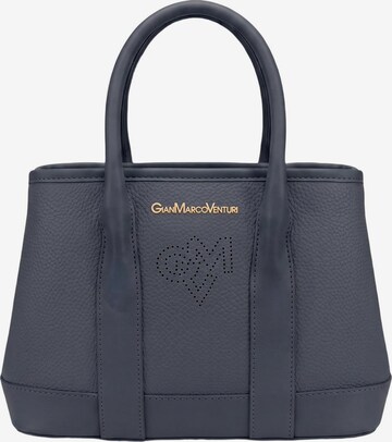 Borsa a spalla 'Borsa a Spalla Donna PVC Gianmarco Venturi con Zip e Cuore' di GianMarco Venturi in blu: frontale