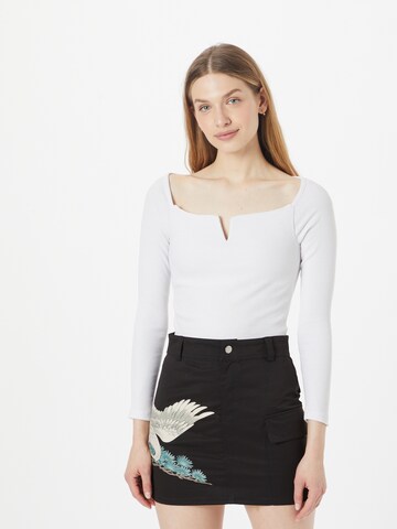 T-shirt Nasty Gal en blanc : devant