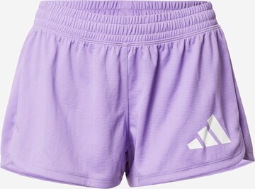 ADIDAS PERFORMANCE Regular Sportshorts 'Pacer 3-Bar ' in Lila: predná strana