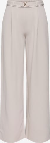 JDY Wide Leg Bukser med lægfolder 'JDYGeggo' i grå: forside