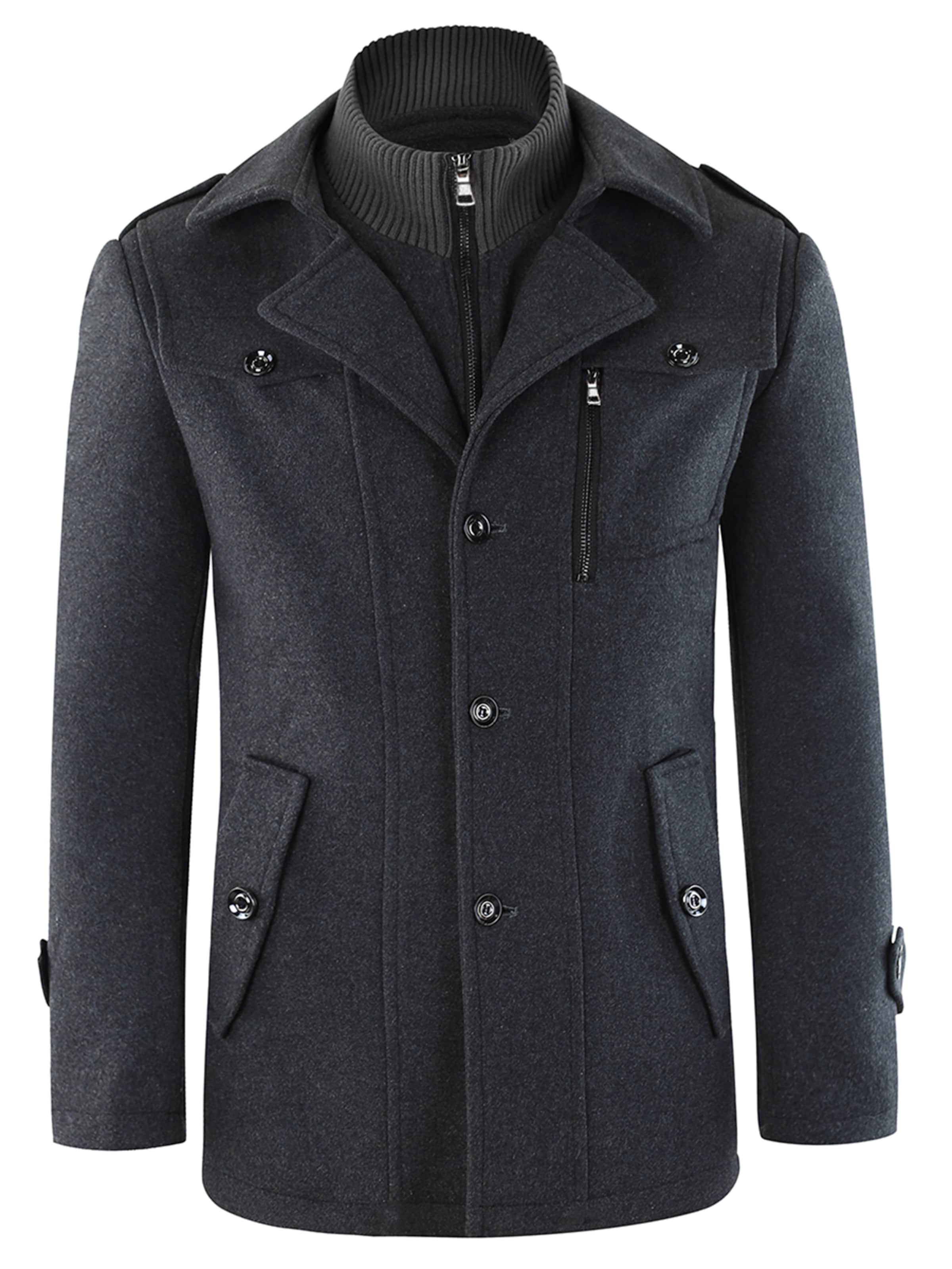 Youthup Winter Coat in Grey: front