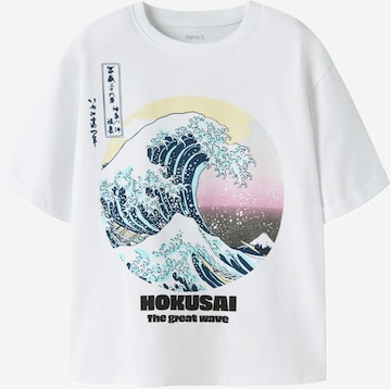 Maglietta 'NKFMYDA HOKUSAI' di NAME IT in bianco: frontale