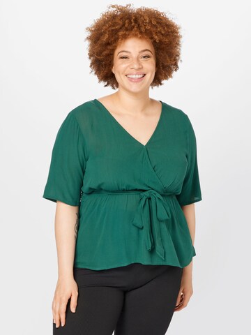 ABOUT YOU Curvy Blouse 'Stella' in Groen: voorkant