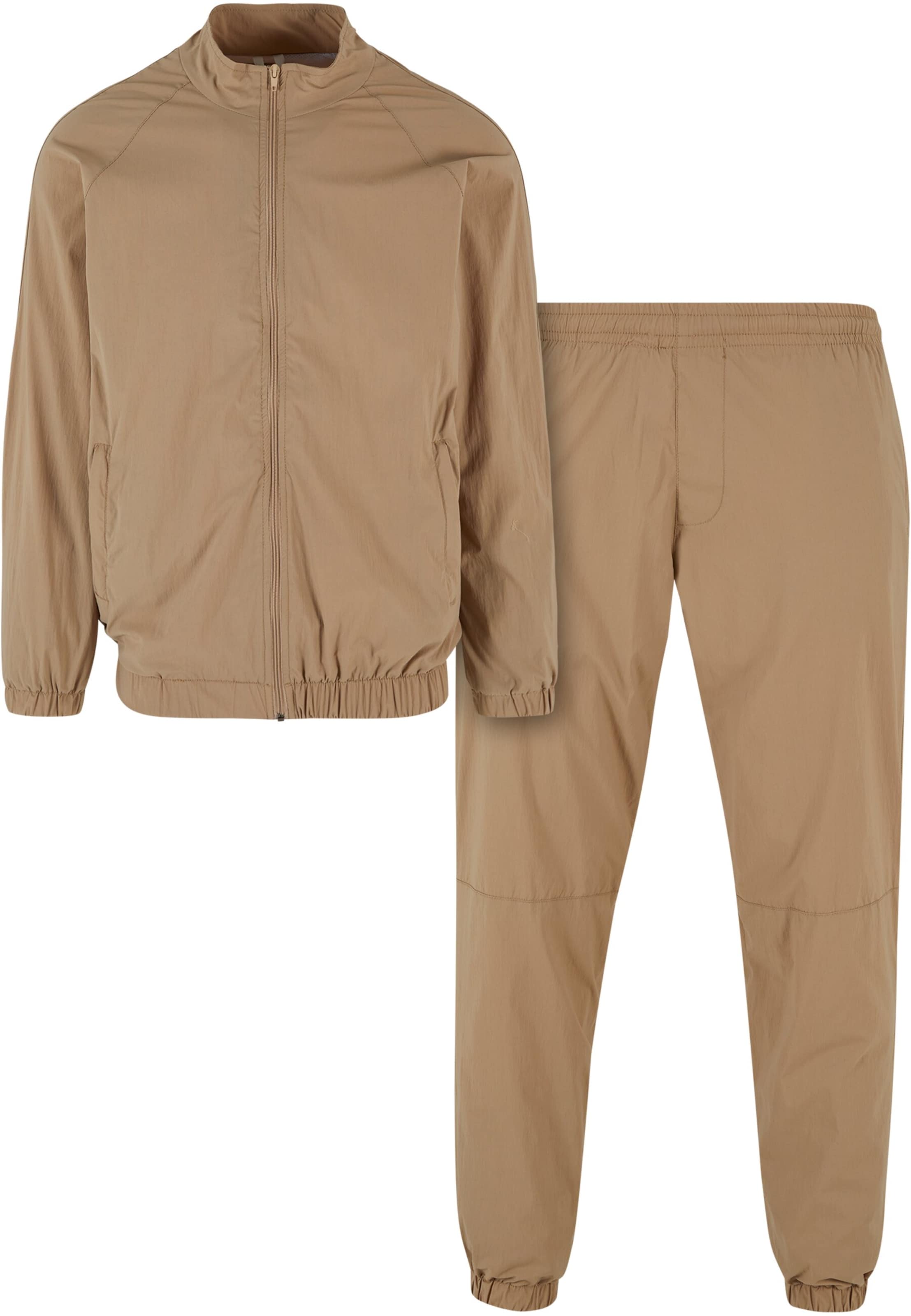 DEF Träningsoverall i beige: framsida