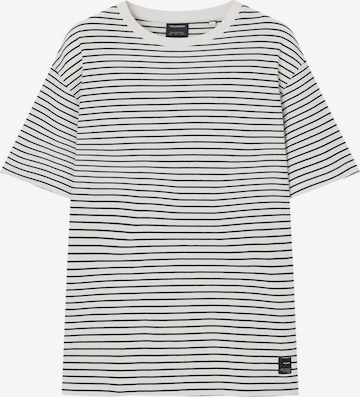 T-Shirt Pull&Bear en blanc : devant