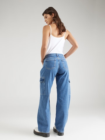 Calvin Klein Jeans Wide leg Cargojeans i blå