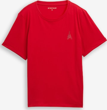 T-shirt TOM TAILOR en rouge : devant