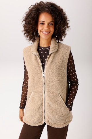 Aniston CASUAL Weste in Beige: Vorderseite