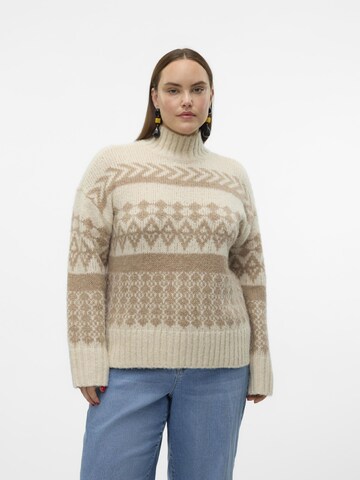 Pull-over VERO MODA en beige : devant
