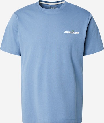 GUESS JEANS Футболка 'WEST COAST HOTEL' в Синий: спереди