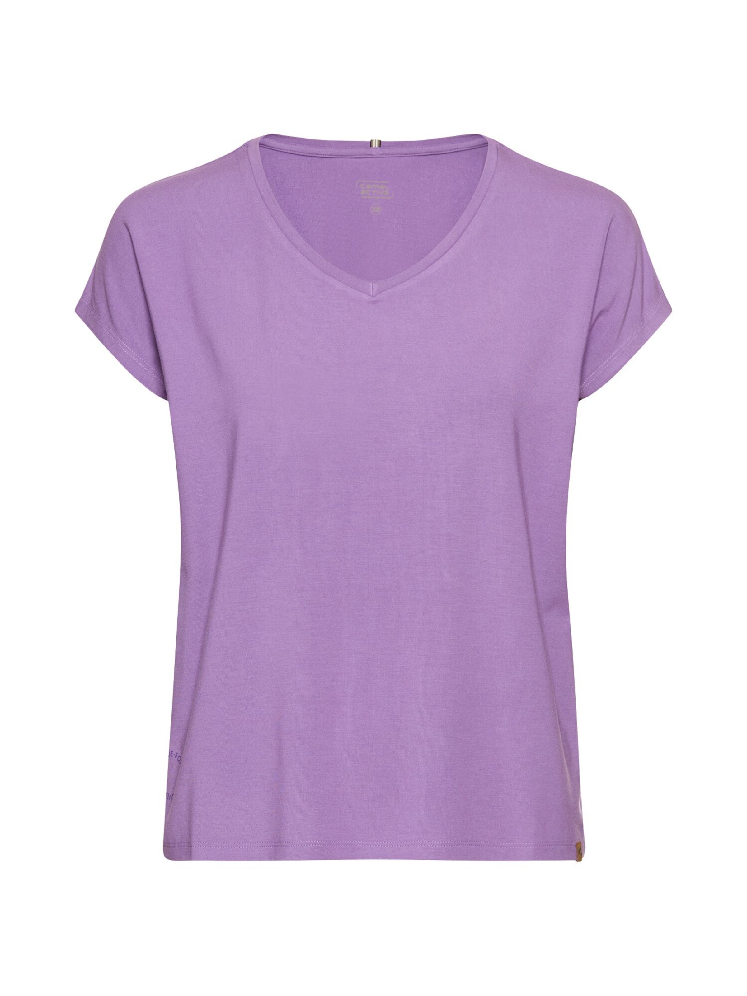 CAMEL ACTIVE T-Shirt aus elastischer Viskose in Lila: Vorderseite
