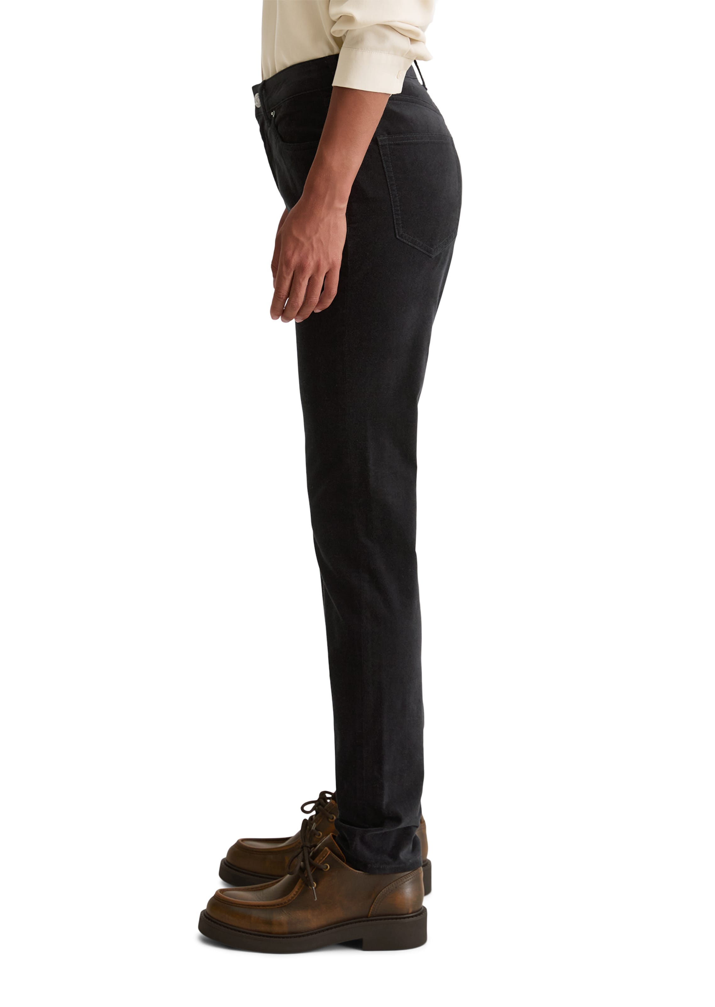 Marc O'Polo Slim fit Trousers 'Alkea' in Black