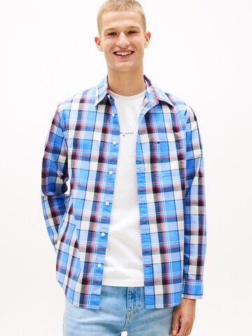 mėlyna Tommy Jeans Standartinis modelis Marškiniai: priekis