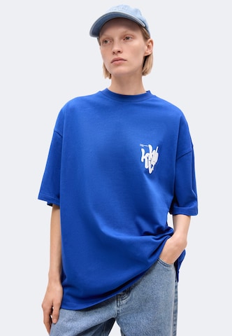 Karo Kauer T-Shirt in Blau