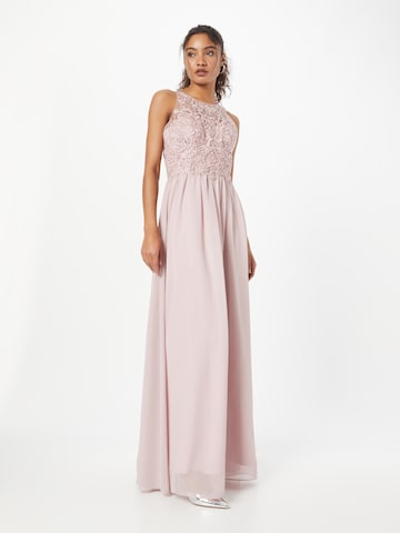 Robe de soirée Laona en rose : devant