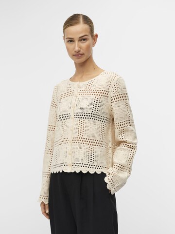 OBJECT Knit Cardigan in Beige: front