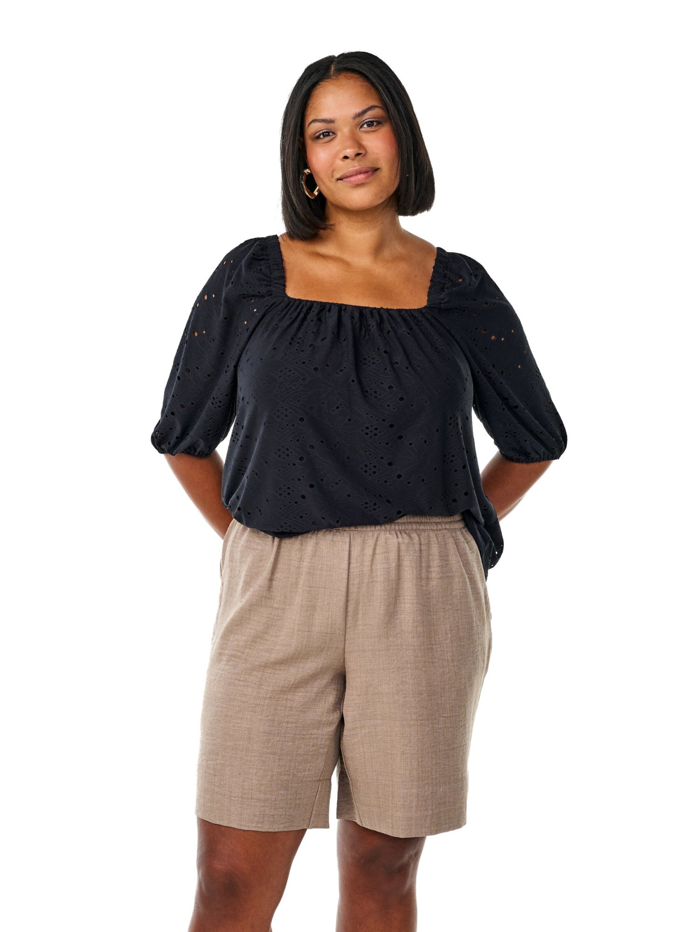 Zizzi regular Bukser 'Valabama' i brun: forside