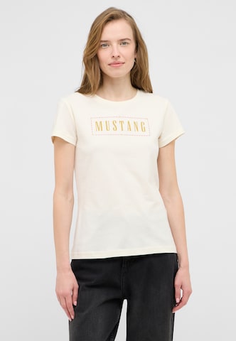 MUSTANG T-Shirt 'Style Loa' in Beige: Vorderseite