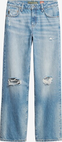 Superdry Loosefit Jeans in Blauw: voorkant