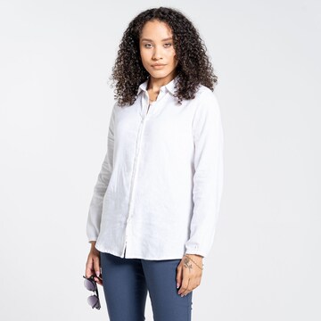 CRAGHOPPERS Athletic Button Up Shirt 'NOSIBOTANICAL BRALIO' in White: front