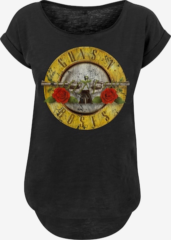 F4NT4STIC Shirt 'Guns 'n' Roses' in Zwart: voorkant