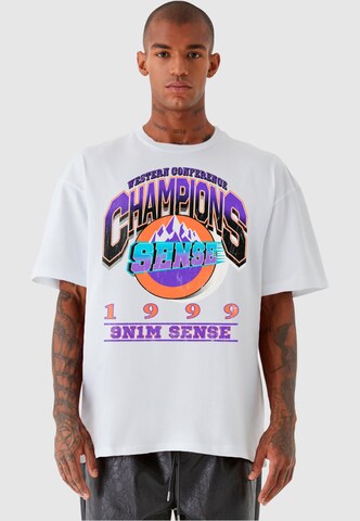 9N1M SENSE Shirt 'Champions' in Wit: voorkant
