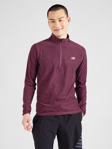 Maglia funzionale 'Space Dye' di new balance in lilla: frontale