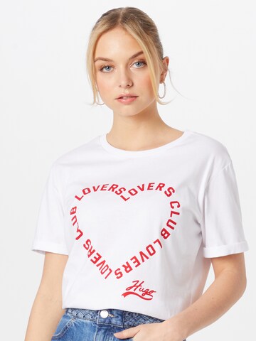 HUGO Red - Camiseta 'Dibiusa' en blanco: frente