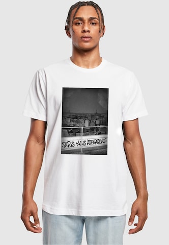 Maglietta 'Paris' di Mister Tee in bianco: frontale