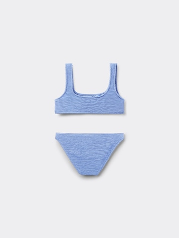 CALZEDONIA Bralette Bikini 'Crinkle Waves' in Blue