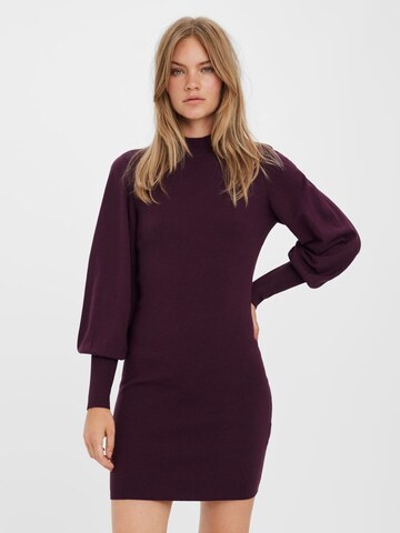 VERO MODA - Vestido de malha 'Holly Karis' em roxo: frente