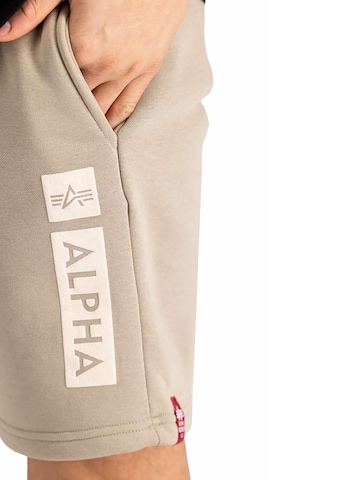 ALPHA INDUSTRIES Regular Pants 'Alpha PP' in Beige