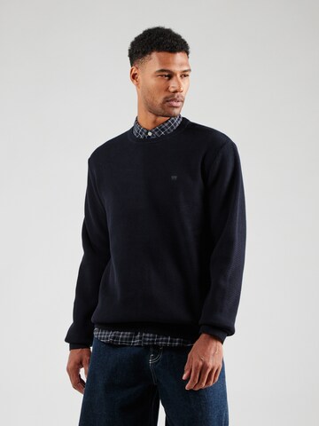 Pull-over 'CREWNECK SWEATER' WRANGLER en noir : devant
