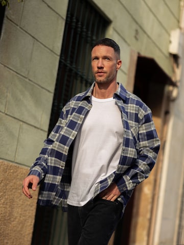 DAN FOX APPAREL Regular fit Πουκάμισο 'Lasse' σε μπλε