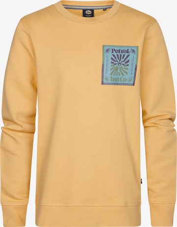 Petrol Industries Sweatshirt in Geel: voorkant